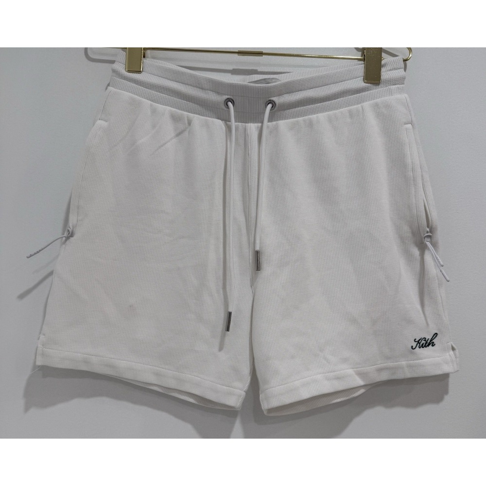 KITH White Cotton Waffle Knit 5" Shorts Size Small